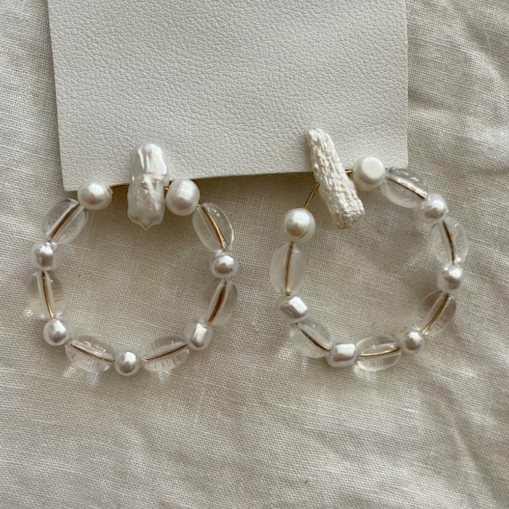 NWT Free People Pearl Beaded Earrings
